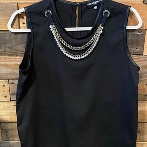Karl Lagerfeld black sleeveless shirt